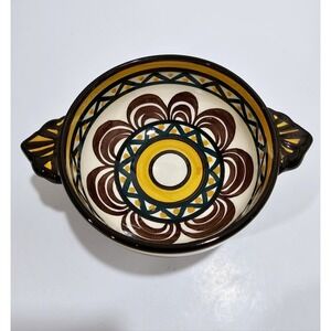 Vintage St Jean De Bretagne‎ French Earthenware Eared Small Bowl French Pottery